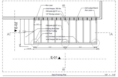 deck roof elevation drawing